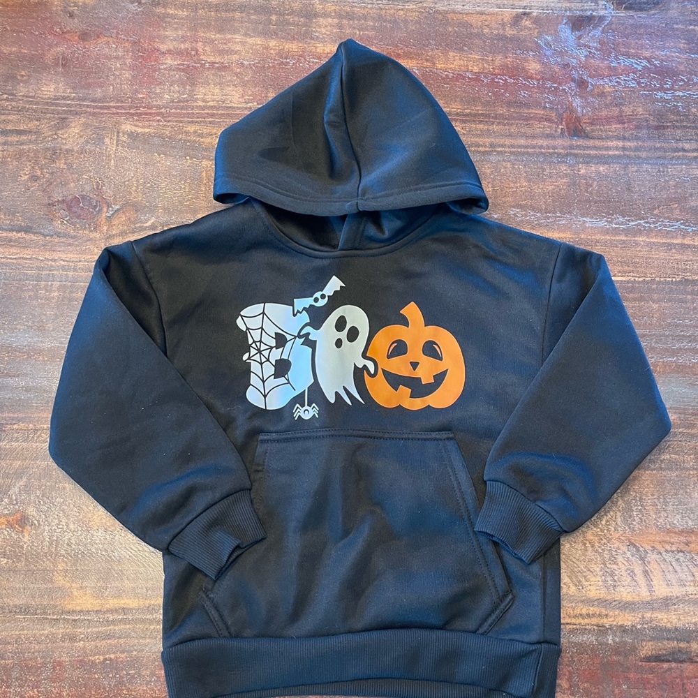 Kids Black Halloween Hoodie
